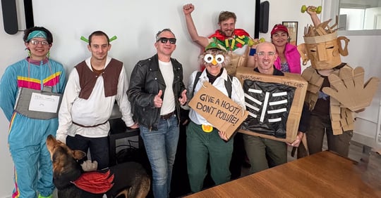 Natel team members celebrate Halloween