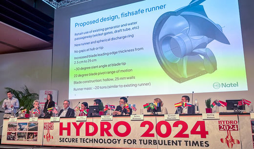 Abe Schneider and Sterling Watson present at Hydro 2024 in Graz, Austria.